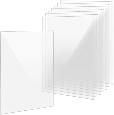 Set van 8 A4 Heldere Acrylplaten 2mm voor Fotolijsten, Schilderijen en DIY Projecten, Perfect voor Displays en Creatieve Klussen (297 x 210 mm)