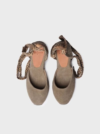 Dames espadrilles met katoenen sleehak | LISSABON