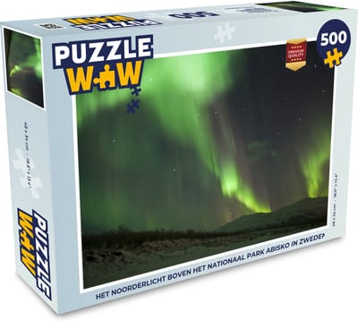 Puzzel Het noorderlicht boven het Nationaal park Abisko in Zweden - Legpuzzel - Puzzel 500 stukjes