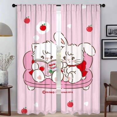 MikkoS Home Interieur Gordijnen voor Woonkamer Verduisterende Gordijnen 2 Stuks Scheidingswand Raamgordijn Tule voor Slaapkamer Shades Kind W50xH70cmx2pcs-CL