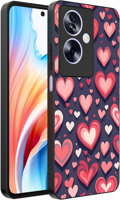 Smartphonica Telefoonhoesje Geschikt voor Oppo A2 - Oppo A79 met Hartjes Opdruk - TPU Backcover Case With Heart Design geschikt voor Oppo A2;Oppo A79