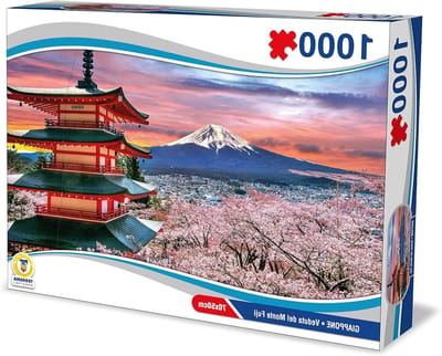 Legpuzzel Berg Fuji - Puzzel 1000 stukjes - Ontspannen tijdverdrijf - Dik stevig karton - 70 x 50 cm - Veelkleurig
