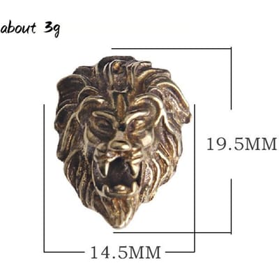 Messing Leeuwenkop Decoratieve Gesp Retro Mode Portemonnee Klinknagel Knop Diy Leer Tas Rugzak Riem Schroefgesp Accessoires Cadeaus black