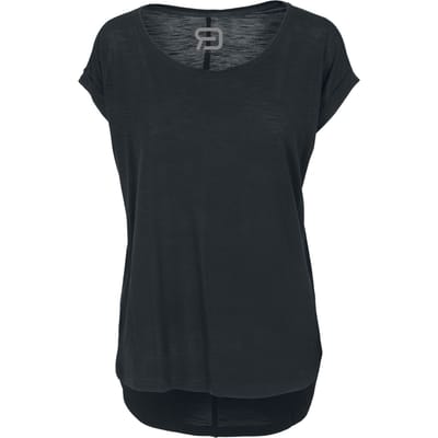 R.E.D. by EMP T-shirt - Long Back Shaped Slub Tee - S tot 5XL - voor Vrouwen - zwart