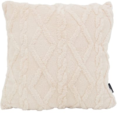Sierkussen Furry Cross Crème | 45 x 45 cm | Polyester