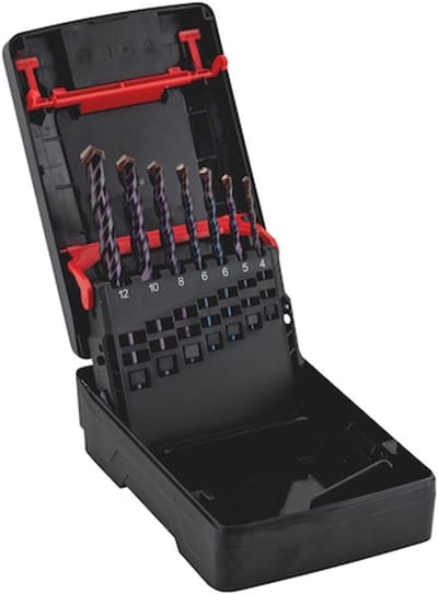 Würth MFD-S Univerele boorcassette 7 delig - Boorset voor elk soort materiaal - Hout - Steen - Metaal - Graniet - Dakpannen - Plastic -