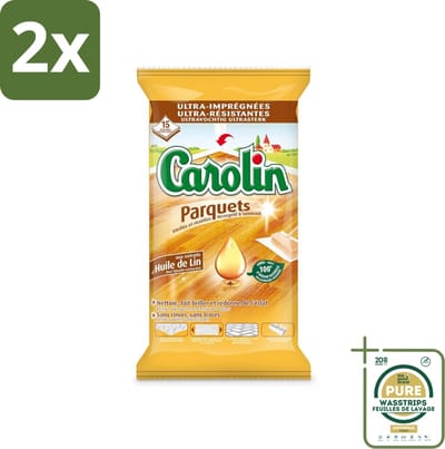 Carolin - Parket Vloerdoekjes - Schoonmaakdoek - Met Lijnolie - 15 Doekjes - Voordeelverpakking - 2 stuks - Vloerdoekjes - Lijnolie
