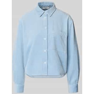 relaxed fit overhemdblouse van puur katoen