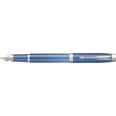 Parker IM Writing Rituals vulpen | Rustgevend blauw Afwerking met kleurverloop en verchroomde details | medium penpunt | blauwe inkt | geschenkverpakking
