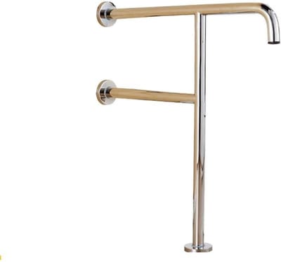 Douchebeugel Badkamer - Veiligheidsbeugel Steun - Extra Valpreventie - Roestvrij Staal - 24 x 28 inch - Zilver
