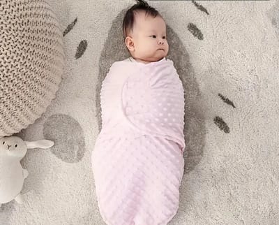 Inbakerdeken Baby 0-6M – Warme Fleece Slaapzak – Herfst/Winter – Roze