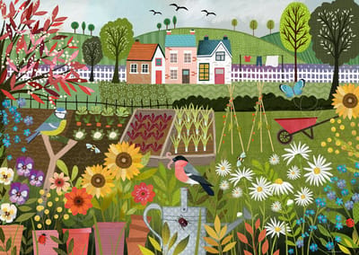 Ravensburger puzzel Garden Allotment - 1000 stukjes legpuzzel volwassenen.