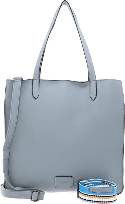 FREDsBRUDER Leren Burk Shopper Soft Blue Lichtblauw