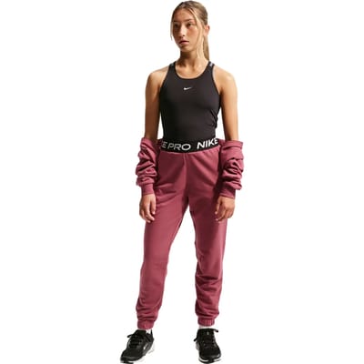 Nike Girls' Pro Dri-FIT Fleece Joggers Junior - Roze - Kind, Roze 7-8Y