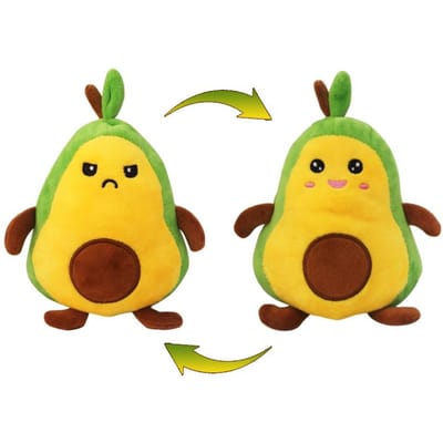 Omkeerbaar Avocado Pluche Speelgoed Zacht Fruit Kussen Pop voor Baby Meisje Verjaardag Kerstcadeaus 20cm avocado