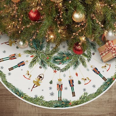 Dailygoody - Kerstboomrok - Bladeren - Uniek design - 36 Inch - Sneeuwvlokken - Warmte voor je kerstdecoratie - Groen
