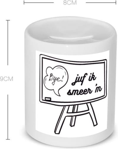 Akyol - juf ik smeer ´m Spaarpot - Juf - juf - leraar - 350 ML inhoud