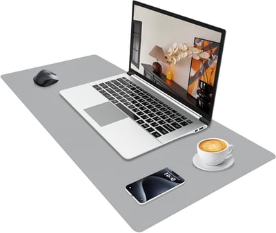 Stijlvol Bureau Onderlegger 80x40cm - Lichtgrijs - Perfect voor Thuis en Kantoor, Desk Organizer en Bescherming