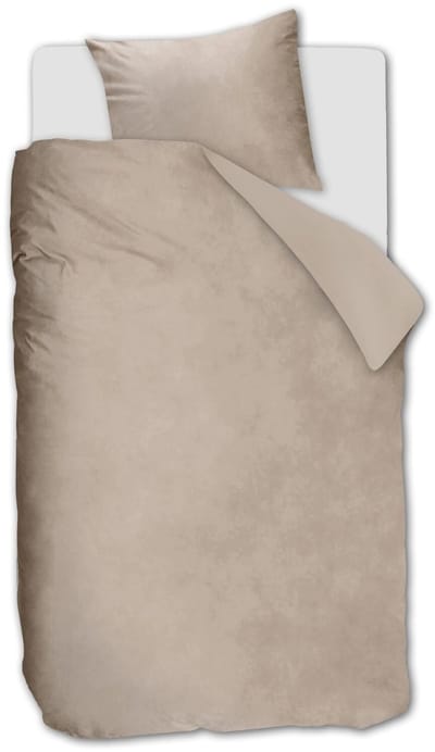 Ambiante Velvety dekbedovertrek - Eenpersoons - 140 x 200/220 cm - Zand