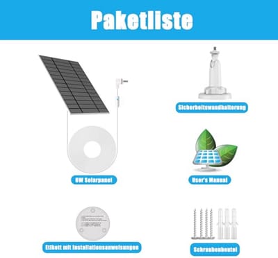 Zonnepaneel 6W voor Spotlight Cam Plus/Pro en Stick Up Cam - Zonne-energie Oplader met Indicatie en 4 Meter Kabel - IP66 Bescherming met USB-C en DC3,5 mm Aansluitingen