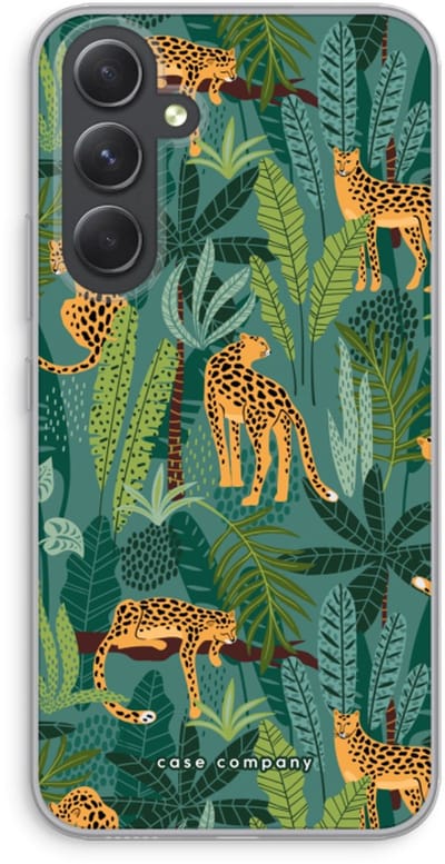 Case Company® - Hoesje geschikt voor Samsung Galaxy A54 hoesje - Luipaard 2 - Soft Cover Telefoonhoesje - Bescherming aan alle Kanten en Schermrand