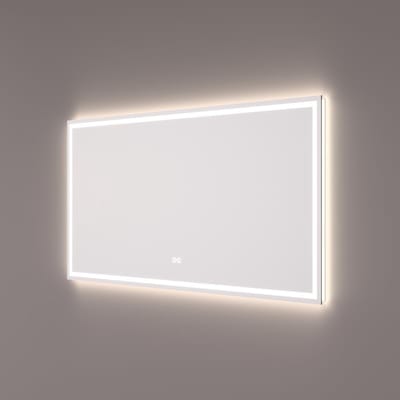HIPP Design spiegel met Indirecte en Directe LED Baan Rondom 60 x 70 x 3 cm + Spiegelverwarming + Touch Dimmer + Kleurenwissel