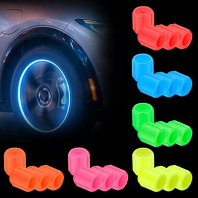 Set van 24 Fluorescerende Ventieldoppen voor Auto- en Motorbanden in 6 Kleuren - Bescherming tegen Stof en Corrosie, Ideaal voor Fiets en Motor
