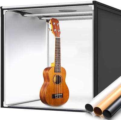 Lichttent 80x80x80cm, draagbare mobiele fotostudio/lichtbox met 3 verschillende achtergronden