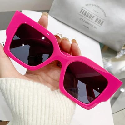 Luxe Oversized Vierkante Zonnebrillen Mode UV 400 Bescherming Bescherming Vintage Grote Zonnebrillen Retro Oogbrillen voor Vrouw en Man 1PC