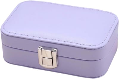 Compacte Reisjuwelendoos voor Meisjes - Organiseer Ringen, Oorbellen en Kettingen in Stijl (Paars)