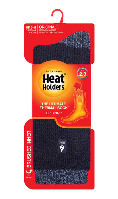 Heat Holders Heren extra dikke warme thermo sokken - Marine / Denim Hiel & Teen (Berlijn)