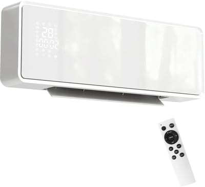 Keramische Wandkachel 2000W - Elektrische Wandverwarming met Afstandsbediening - Instelbare Thermostaat - Woonkamer - Wit