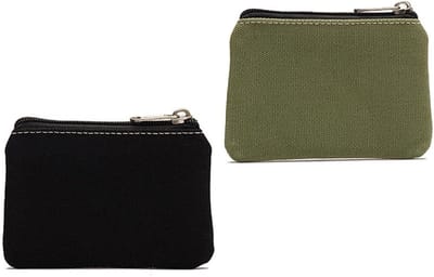 Kleine Canvas Portemonnees met Rits - Handige Munt- en Kaartenhouder voor Dames, Heren en Kinderen, Ideaal voor Geld, Sleutels en ID Kaarten