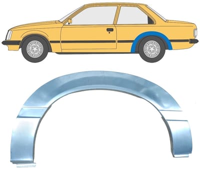 Reparatiepaneel achterspatbord voor Opel Rekord E 1977-1986 / Links