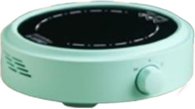 Elektrisch minifornuis - Draagbare kookplaat - Koffie en thee - Snel verwarmend - 17 cm diameter - Groen