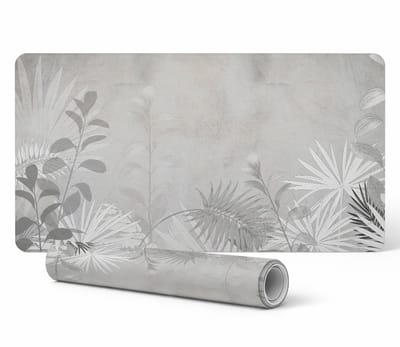 Vinyl bureauonderlegger met stijlvolle print van plantenbladeren, 90x45 cm