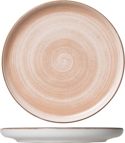 Cosy & Trendy Ontbijtbord / Dessertbord Baltic Peach – Ø 20 cm – Bevat 1 ontbijtbord / dessertbord – Perzikkleurig aardewerk met uniek patroon – Vaatwasser- en Magnetronbestendig – Stapelbaar
