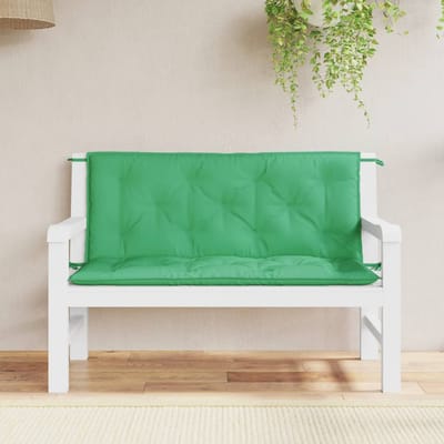vidaXL - Tuinbankkussens - 2 - st - 120x50x7 - cm - oxford - stof - groen
