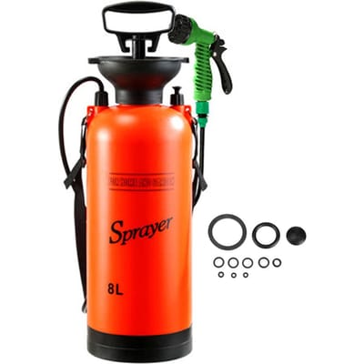 Mini pulvérisateur pneumatique manuel multifonctionnel pour arrosage de pelouse et de jardin 8L red