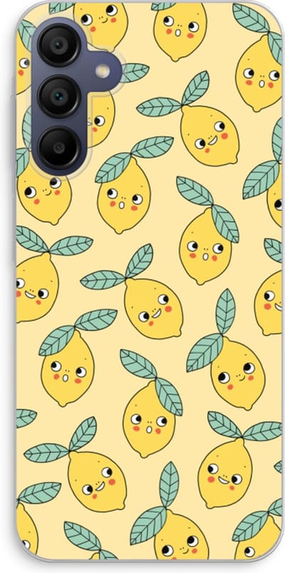 Case Company® - Hoesje geschikt voor Samsung Galaxy A15 hoesje - Citroenen - Soft Cover Telefoonhoesje - Bescherming aan alle Kanten en Schermrand
