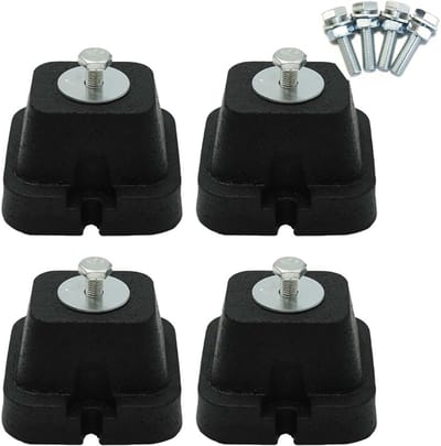 Rubberen Dempingssokkels - Trillingsdempers - Apparaten Dempen - Weerbestendig Materiaal - 4 stuks - Zwart