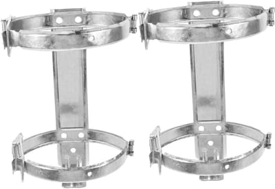 Brandblusser Houder - Wandbeugel Bevestiging - Veiligheid Borging - Roestvrij Staal - 24x13x13 cm - Zilver