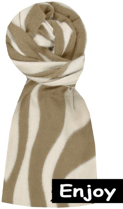 sjaal - beige tinten -natuurlijke materialen 9 viscose en cashmere -langwerpig