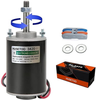Stille DC-Motor 12V/24V voor Doe-Het-Zelf Projecten – Hogekoppel en Hoogtoerental