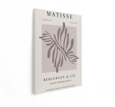 Artaza Canvas Schilderij Abstract Schilderij Matisse - 30x40 cm - Wanddecoratie Plant - Muurdecoratie Vintage - Kamer Accessoires Boho