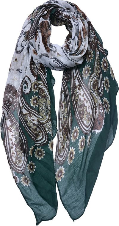 Juleeze Sjaal Dames Print 90x180 cm Groen Synthetisch