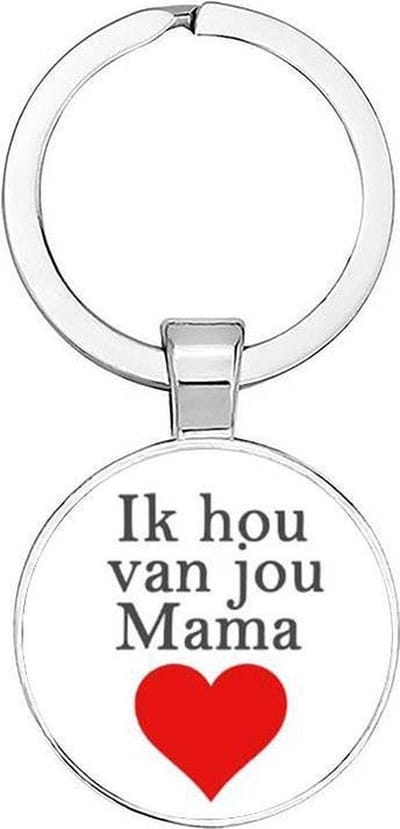 Akyol - Ik hou van jou mama Sleutelhanger - Mama/Moeder - Lieve mama - Leuke kado voor je moeder om te geven - 2,5 x 2,5 CM