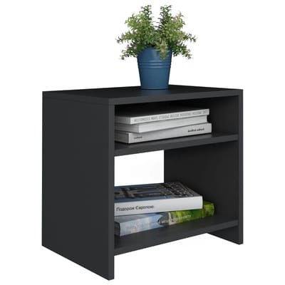 vidaXL - Nachtkastjes - 2 - st - 40x30x40 - cm - bewerkt - hout - zwart