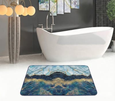 De Groen Home Badmat antislip 80x120 cm - NATURA COLLECTIE Marmer patroon - Toiletmat - Badkamermat - Douchemat