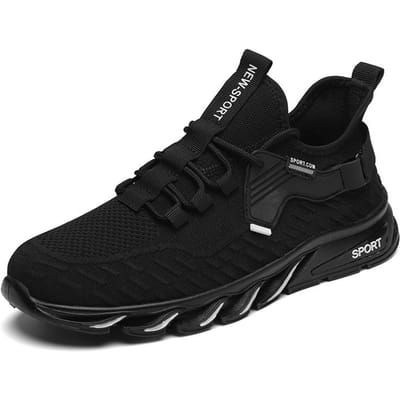 Casual hardloopschoenen Slijtvaste koks werkschoenen Nieuwe zomer herensneakers Ademende mesh sportschoenen 43 black